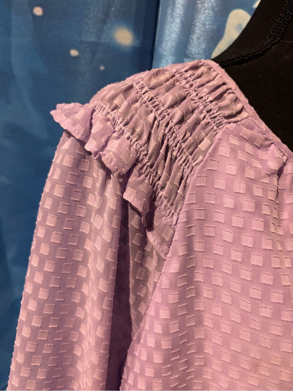 Lavender Long Sleeve Peasant Top - Unbranded - Picture 5 of 14
